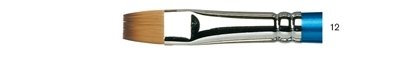 Кисть Winsor&Newton Cotman 555, синтетика, плоская  №12, длинная ручка