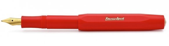 Ручка перьевая Kaweco Classic Sport M красная (корпус из пластика, перо позолота)