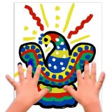 Краски пальчиковые для малышей от 1 года, 6 цветов (3 классических + 3 флуоресцентных) х 40 мл, BRAUBERG KIDS,