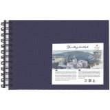 Скетчбук Palazzo 80л. А5 пружина "Travelling sketchbook", синий, слоновая кость