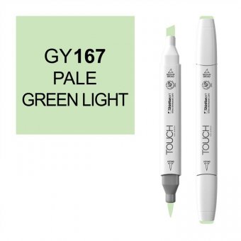 Маркер Touch Twin Brush 167 бледный светло-зеленый GY167