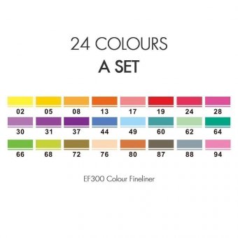 Набор линеров Finecolour Liner 24 цвета (A)