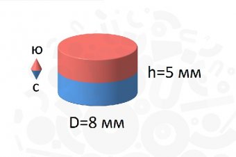 Магнит держатель для бумаги 8х5 мм