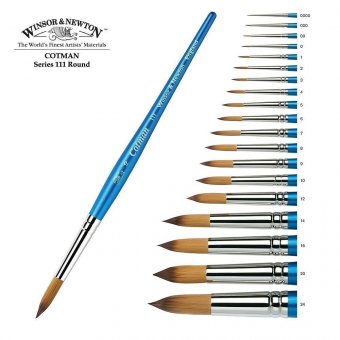 Кисть Winsor&Newton Cotman 111 синтетика, круглая №8