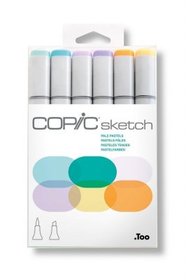 Набор маркеров на спиртовой основе Copic Sketch пастельные тона 6 цветов