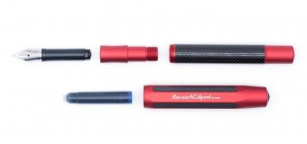 Ручка перьевая Kaweco AC Sport EF красная (иридиевое перо, алюминиевый корпус с карбоновыми вставками)