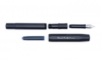 Ручка перьевая Kaweco AL Sport F черный алюминиевый корпус