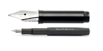 Ручка перьевая Kaweco AL Sport F черный алюминиевый корпус