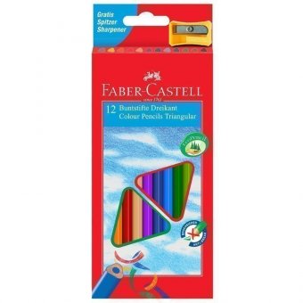 Карандаши цветные Faber-Castell 12 цветов, трехгранные, с точилкой