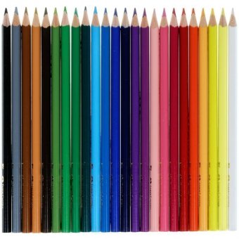 Карандаши цветные Faber-Castell 24 цвета, трехгранные, с точилкой