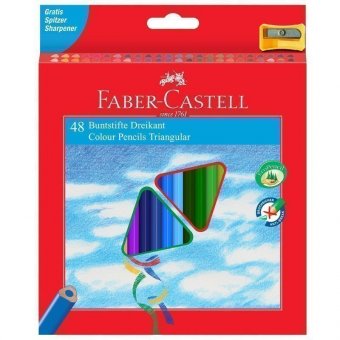 Карандаши цветные Faber-Castell 48 цветов, трехгранные, с точилкой