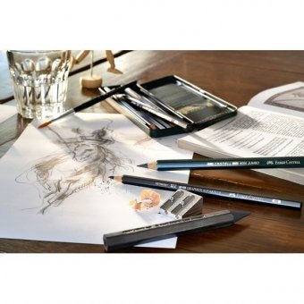 Набор карандашей ч/г Faber-Castell "Pitt Graphite", 11 предметов, метал. кор.