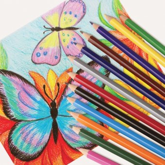 Карандаши цветные ПИФАГОР "ЖИРАФ" 18 цветов, пластиковые, заточенные 181251