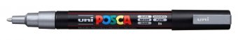 Маркер POSCA PC-3M, серебряный, 0.9 - 1.3 мм, пулевидный наконечник