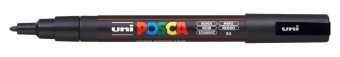 Маркер POSCA PC-3M, чёрный, 0.9 - 1.3 мм, пулевидный наконечник