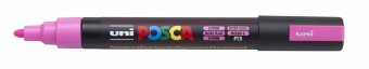 Маркер POSCA PC-5M, флуоресцентно-розовый, 1.8 - 2.5 мм, пулевидный наконечник