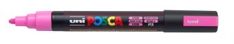 Маркер POSCA PC-5M, флуоресцентно-розовый, 1.8 - 2.5 мм, пулевидный наконечник