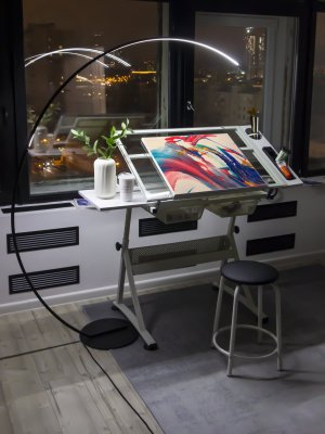 Стол для художественных и чертежных работ SoulArt 2021, белый