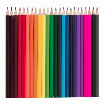 Карандаши цветные ПИФАГОР "Веселая такса", 24 цвета, классические, заточенные, 181808