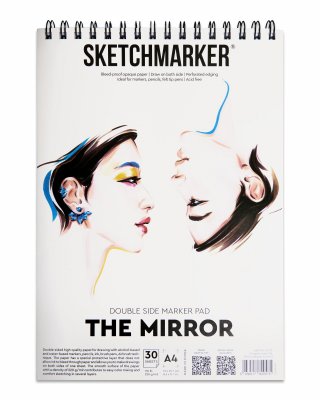 Скетчбук Sketchmarker the mirror A4, 220 г/м.кв 30л на спирали