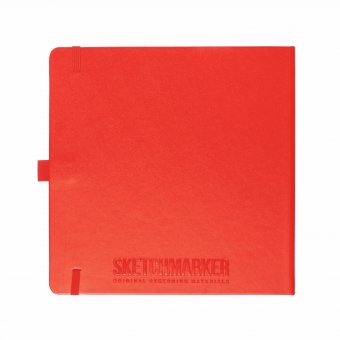 Блокнот для зарисовок Sketchmarker 140 г/кв.м 20х20cм 80л твердая обложка, красный