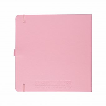 Блокнот для зарисовок Sketchmarker 140 г/кв.м 20х20cм 80л твердая обложка, розовый