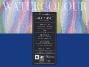 Блокнот-склейка для акварели Fabriano "Watercolour" 24х32 см 20 л 300г/м.кв