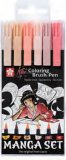 Набор маркеров акварельных Sakura Koi кисточка 6 цветов MANGA