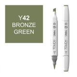 Маркер Touch Twin Brush 042 зеленая бронза Y42