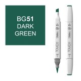 Маркер Touch Twin Brush 051 темный зеленый BG51