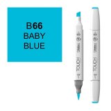 Маркер Touch Twin Brush 066 голубой B66