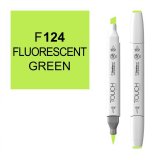 Маркер Touch Twin Brush 124 флюр зеленый F124
