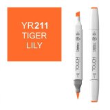 Маркер Touch Twin Brush 211 тигровая лилия YR211