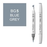Маркер Touch Twin Brush BG5 серо-синий
