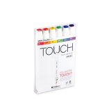 Набор маркеров Touch Twin Brush 6 цветов основные цвета