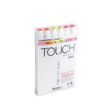 Набор маркеров Touch Twin Brush 6 цветов флюр