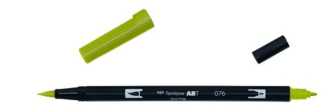 Маркер-кисть Tombow ABT Dual Brush Pen 076 зеленая охра
