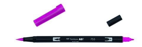 Маркер-кисть Tombow ABT Dual Brush Pen 755 красный рубин