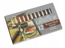 Набор сухой пастели CretacoloR коричневых оттенков, 12 цветов, размер пастели 7х7х72 мм, картонная коробка