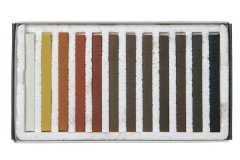 Набор сухой пастели CretacoloR коричневых оттенков, 12 цветов, размер пастели 7х7х72 мм, картонная коробка