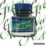 Тушь для каллиграфии W&N Calligraphy Ink (синяя крышка), 30мл, зеленая
