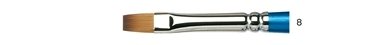 Кисть Winsor&Newton Cotman 555, синтетика, плоская  №8, длинная ручка