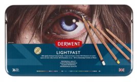 Набор цветных карандашей Derwent Lightfast 36 цветов в металлической упаковке