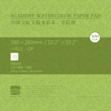 Склейка Baohong, 10 листов, хлопок, 300 гр/м.кв, Среднезернистая 260x260мм