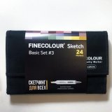 Набор маркеров Finecolour Brush 24 цвета в пенале Еда