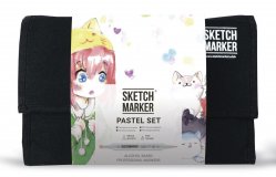 Набор маркеров на спиртовой основе Sketchmarker Pastel Set 24шт пастельные оттенки, сумка органайзер