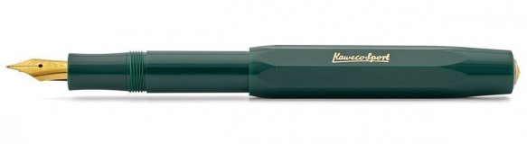 Ручка перьевая Kaweco Classic Sport M зеленая (корпус из пластика, перо позолота)