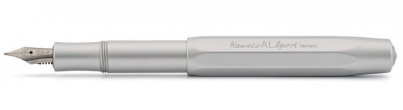 Ручка перьевая Kaweco AL Sport F серебристый алюминиевый корпус