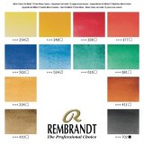 Набор акварельных красок Rembrandt Monopigmented 12 цветов, упаковка металл