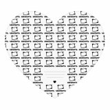Холст на картоне Малевичъ в форме сердца, хлопок, 30х26,25 см